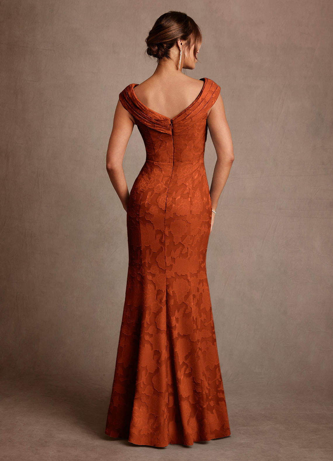 strapless open back dress Blush Pink Formal Maxi Dresses Open Back Lace Sleeve Beach Wedding Guest Dresses APD3449 main image 1