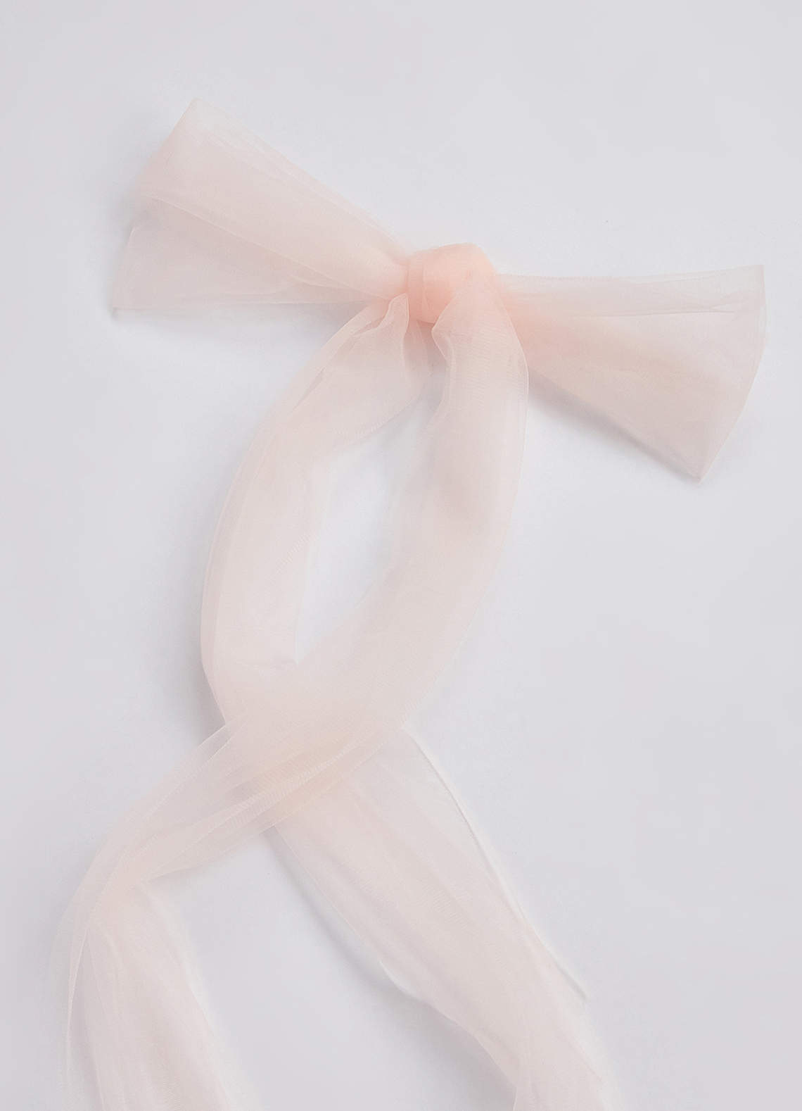 front Matching Color Tulle Bow Sash