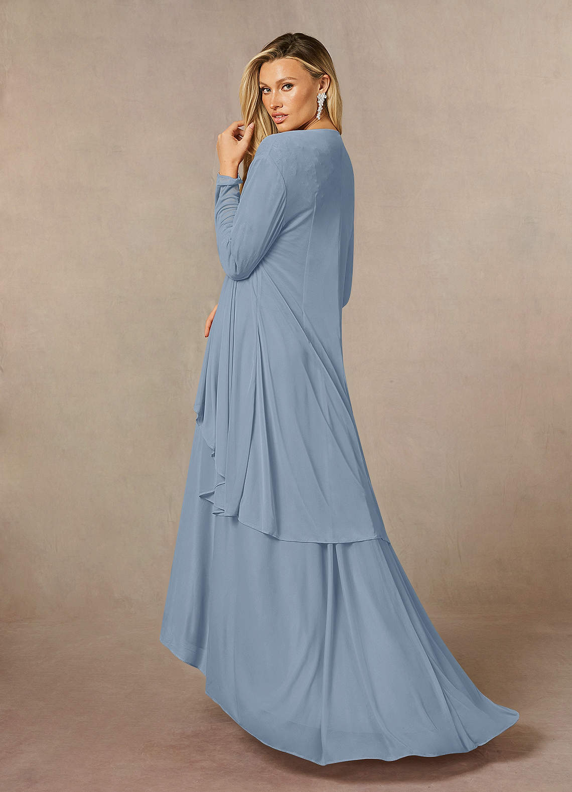 Azazie Anne Dusty Blue Sheath Sweetheart Sequins Lace Dress