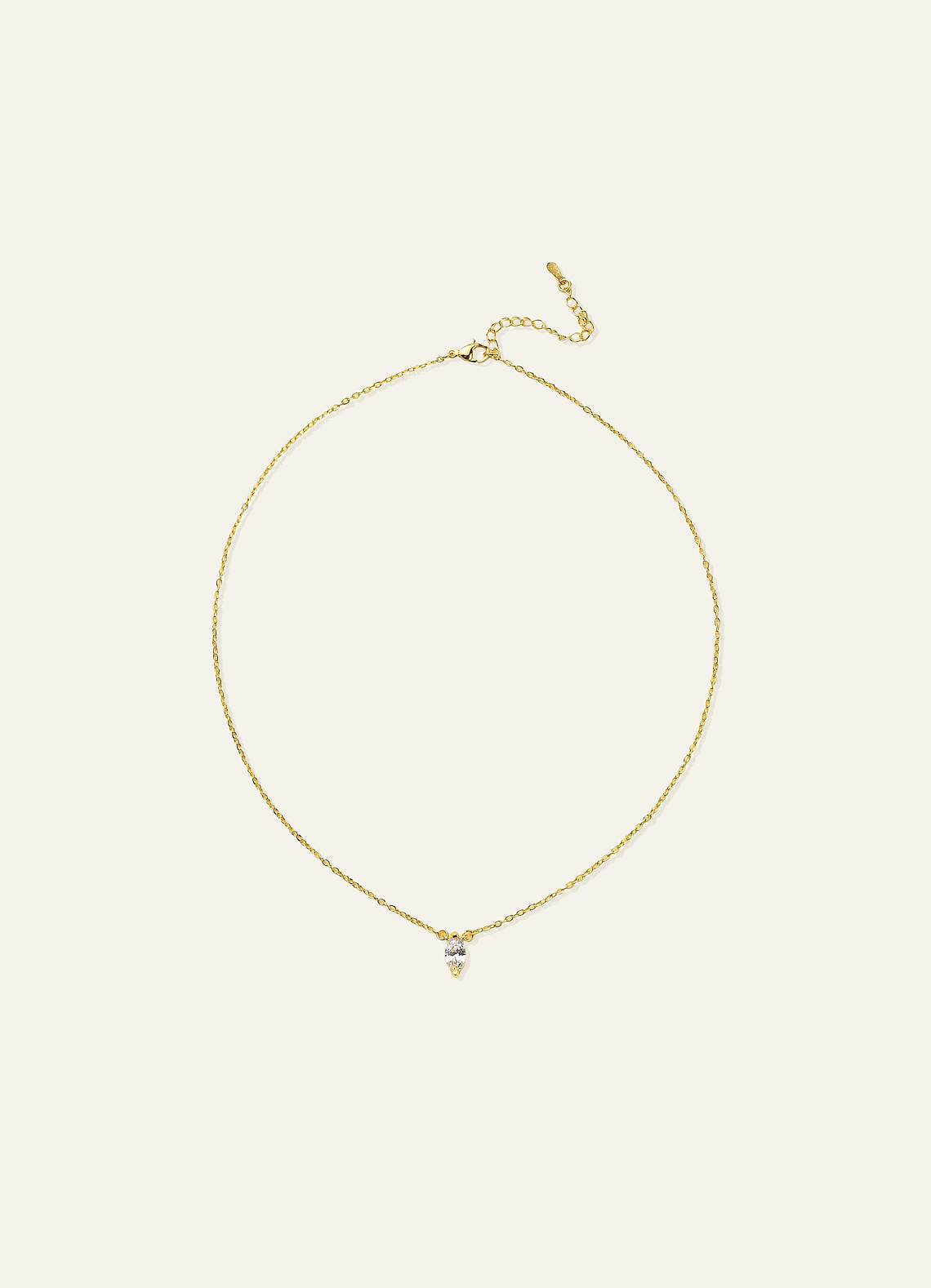 front Marquise Zirconia Pendant Necklace