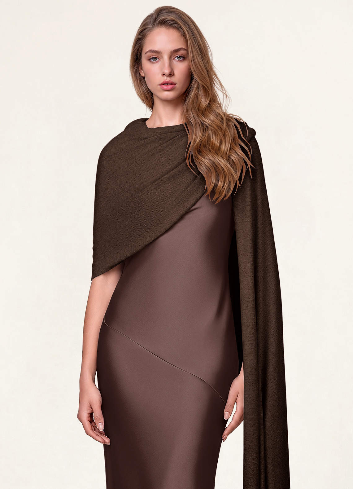 front Soft Wool Blend Scarf & Shawl