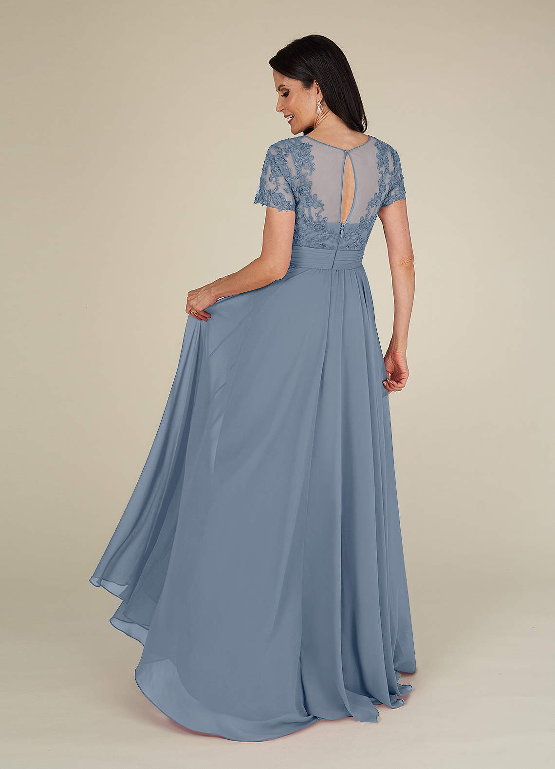 Azazie Annette Mother of the Bride Dresses Twilight A-Line Lace Chiffon Dress image1