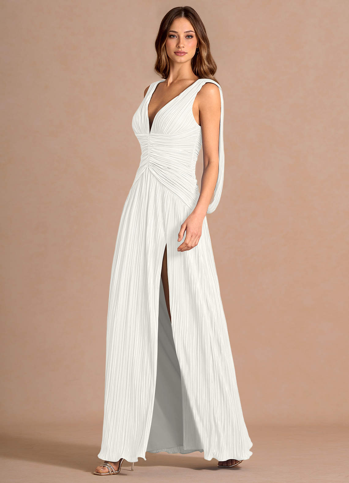 Quellia White Maxi Dress | Azazie CA