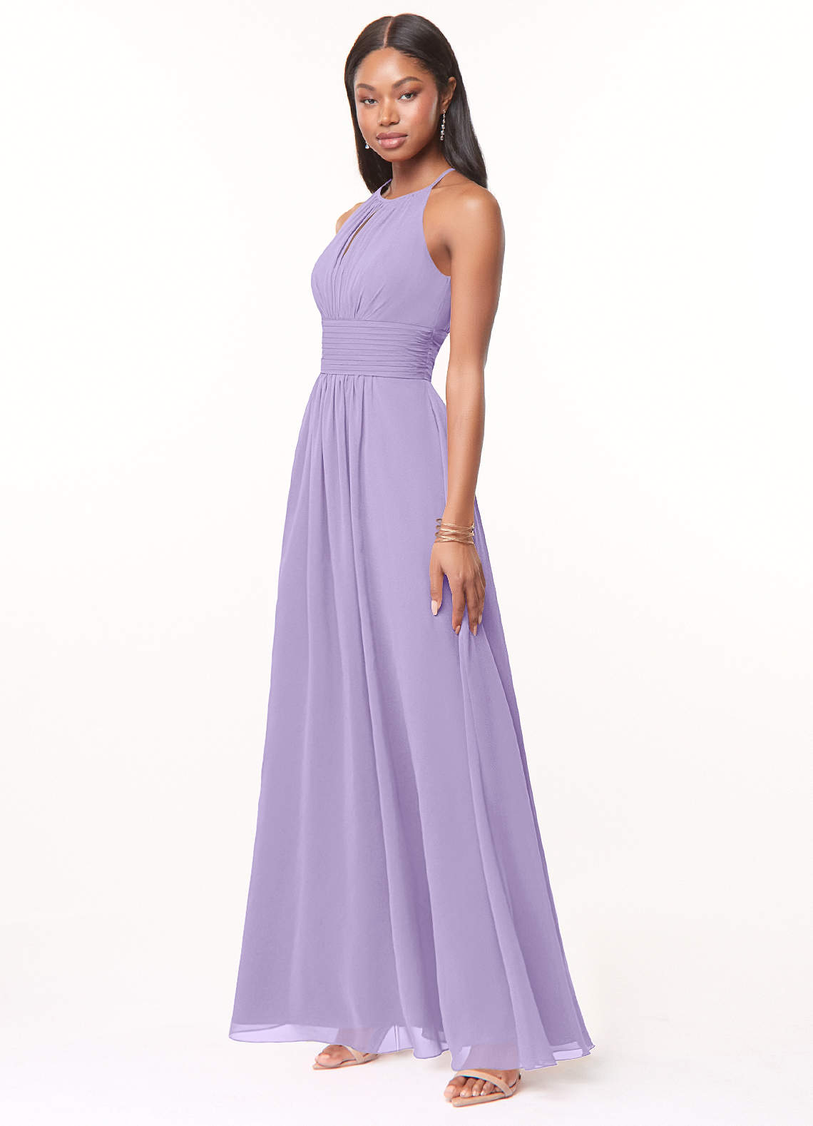 Azazie Bonnie Lilac Chiffon Bridesmaid Dresses | Azazie