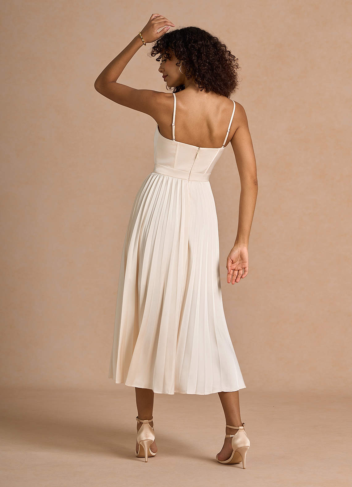 Amélie Cream Midi Dress Ready to Ship