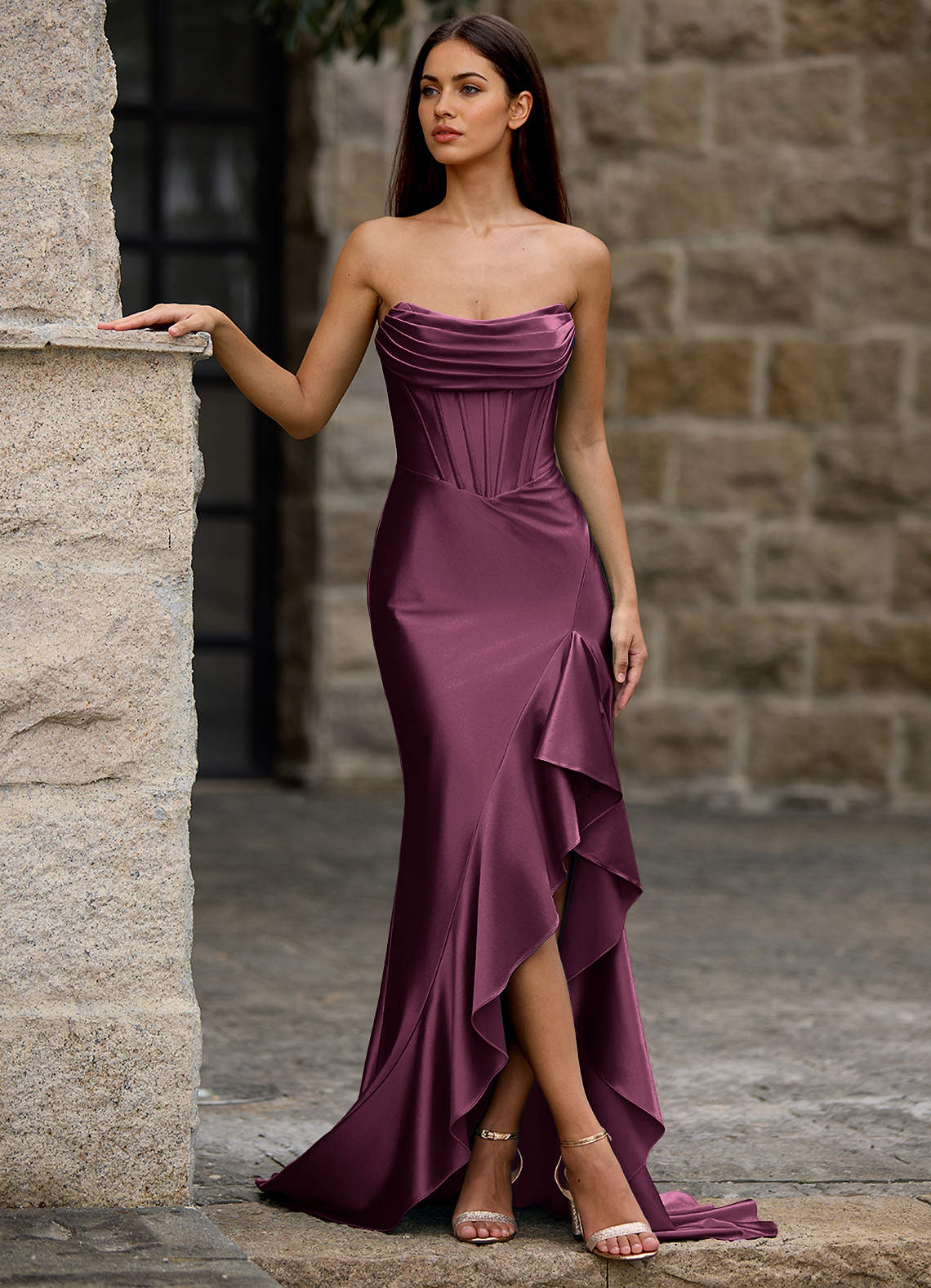 Siren Ankara Red Mermaid Prom Dress image1