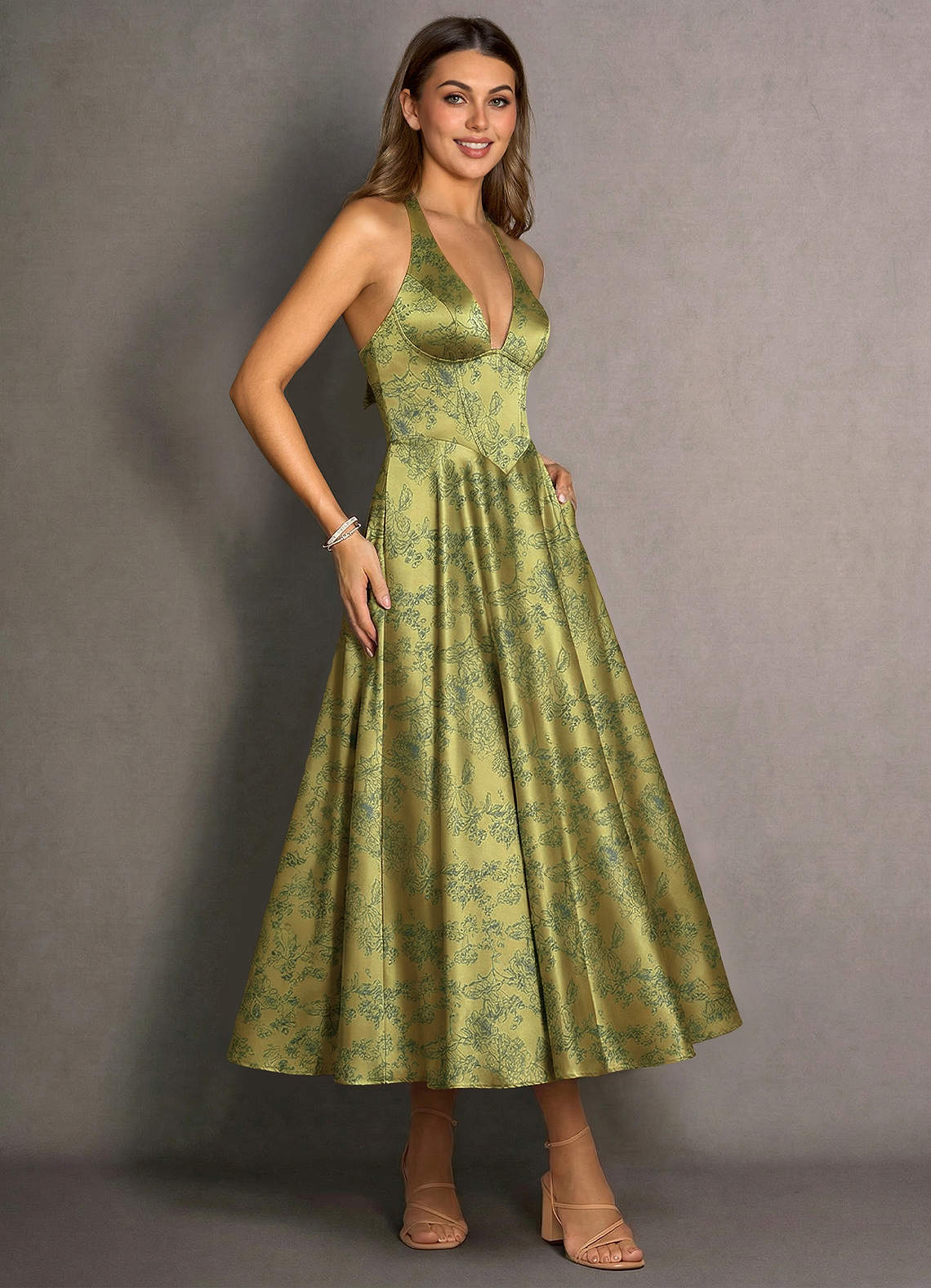Isabeau Moss Navy Maxi Dress