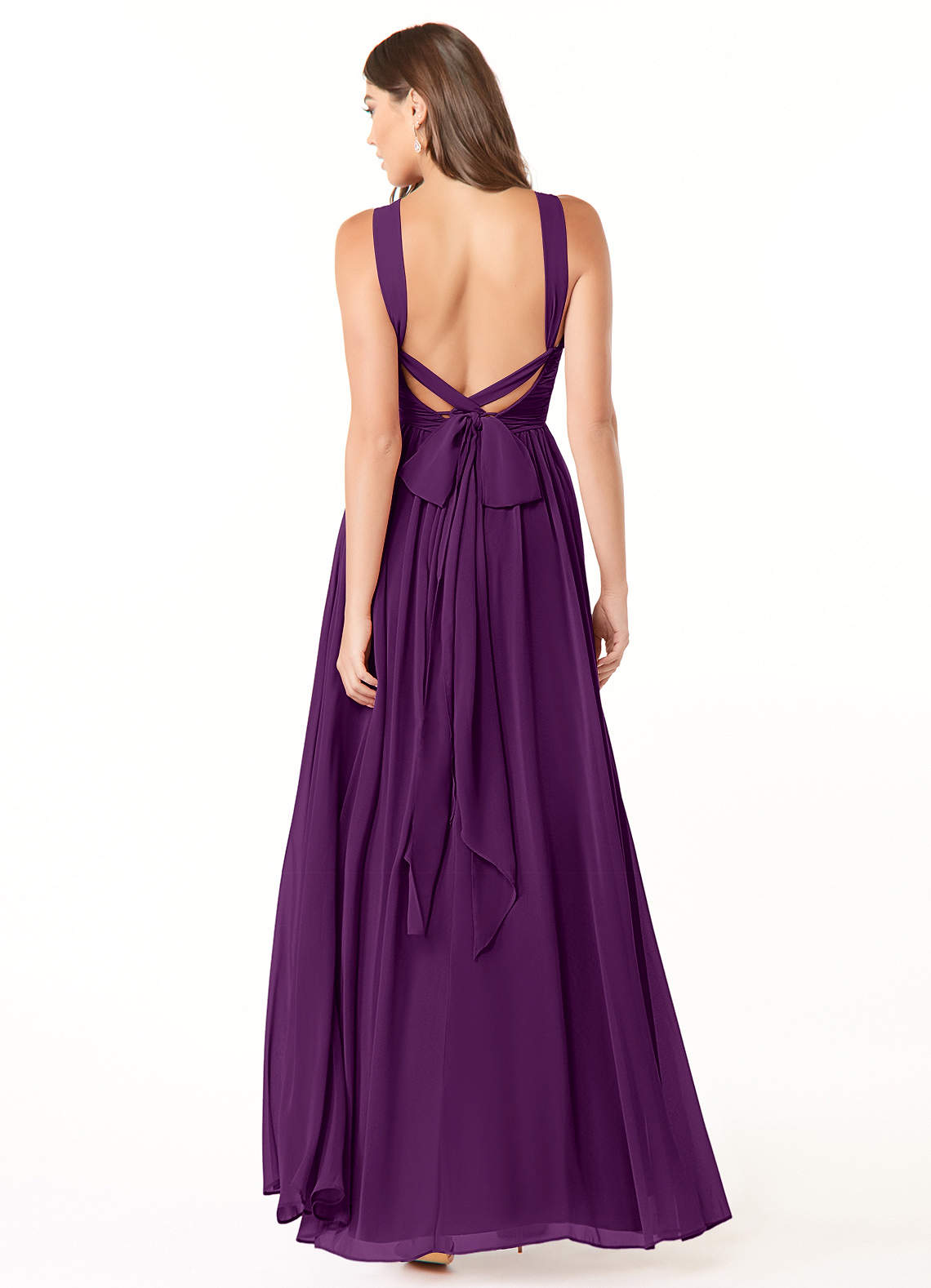 Azazie Dionne Ready to Ship Grape Chiffon Bridesmaid Dresses | Azazie