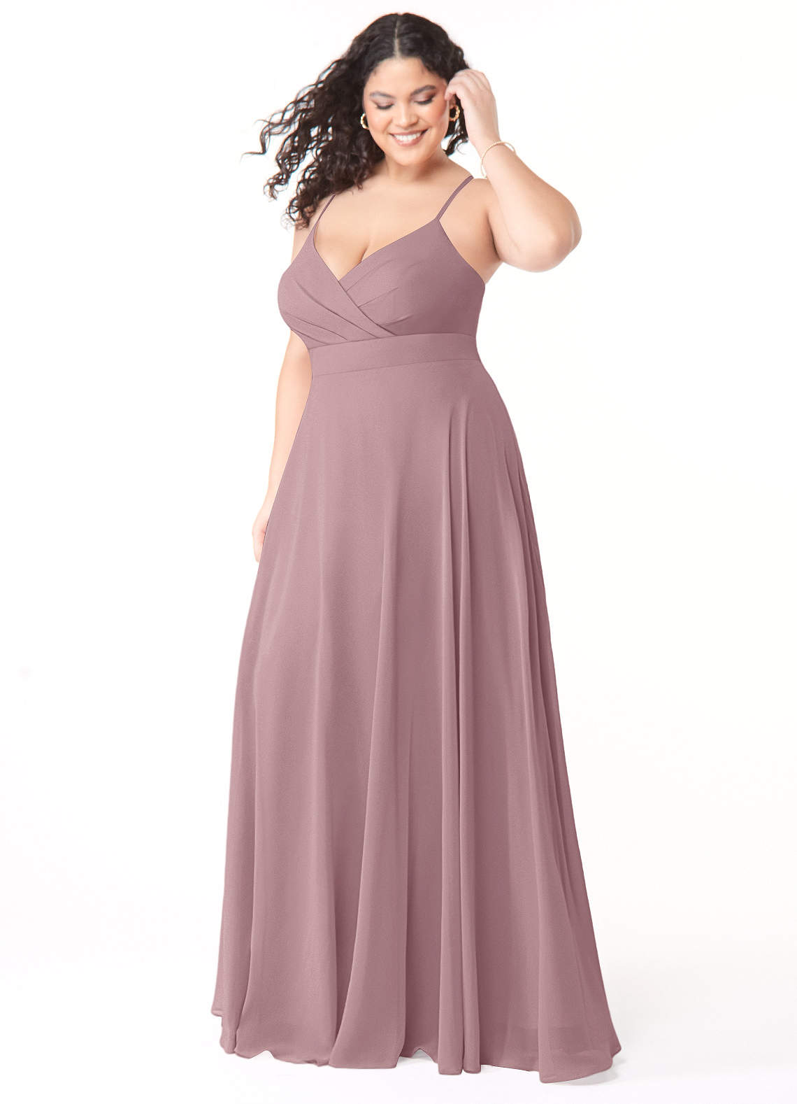 Azazie dusty 2024 rose dress