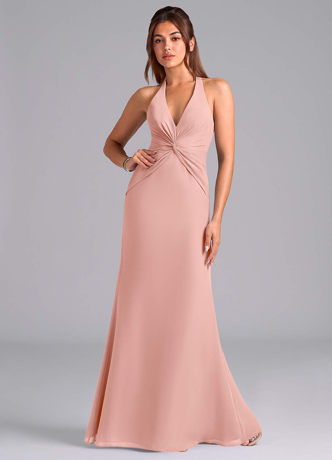Azazie Valerie Rosette Chiffon Bridesmaid Dresses | Azazie