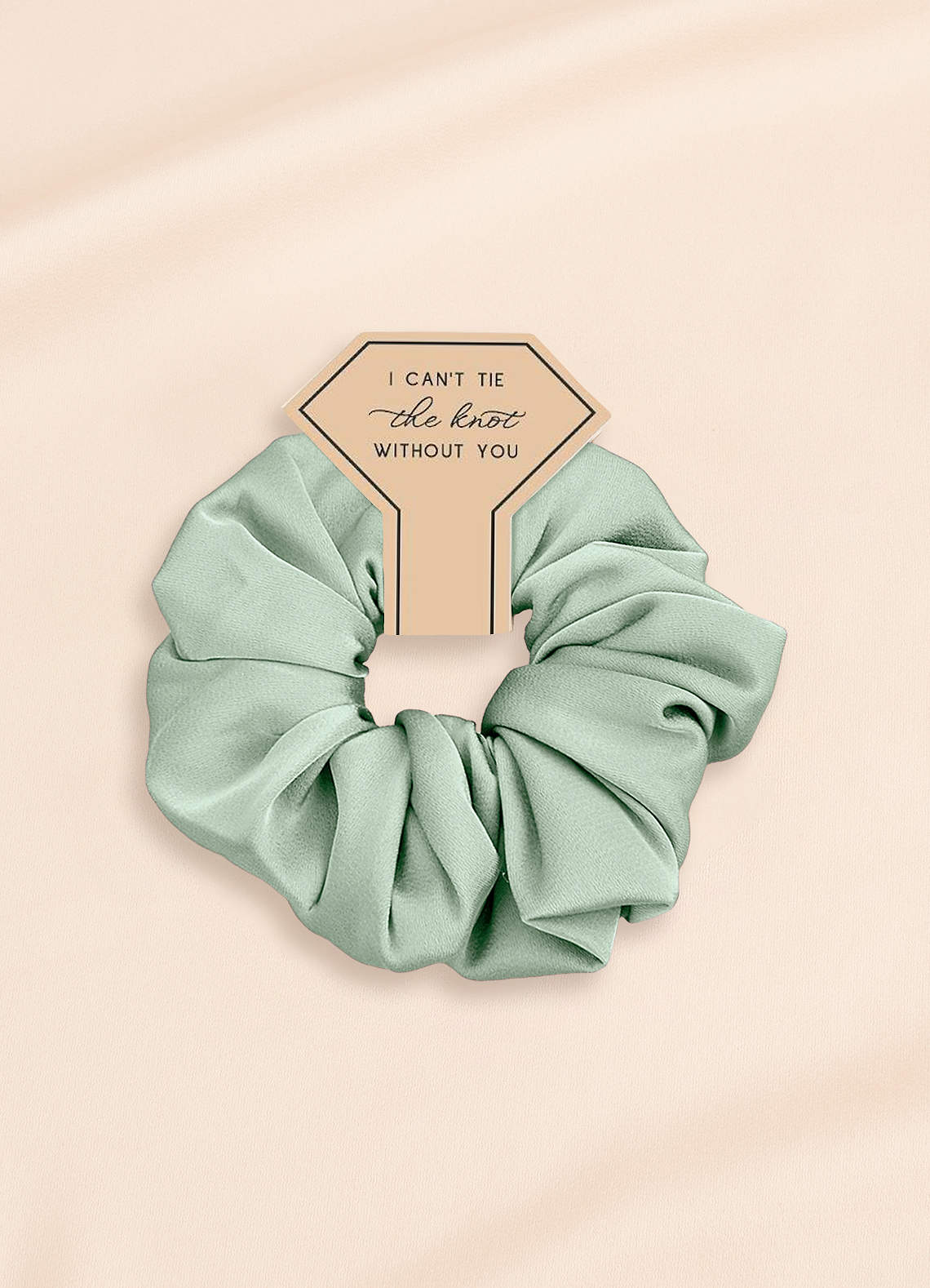 front Bridesmaid Stretch Satin Over Size Scrunchie Set