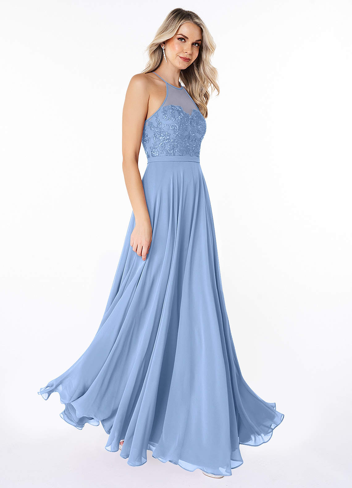 Azazie Kinsey Steel Blue Bridesmaid Dresses | Azazie