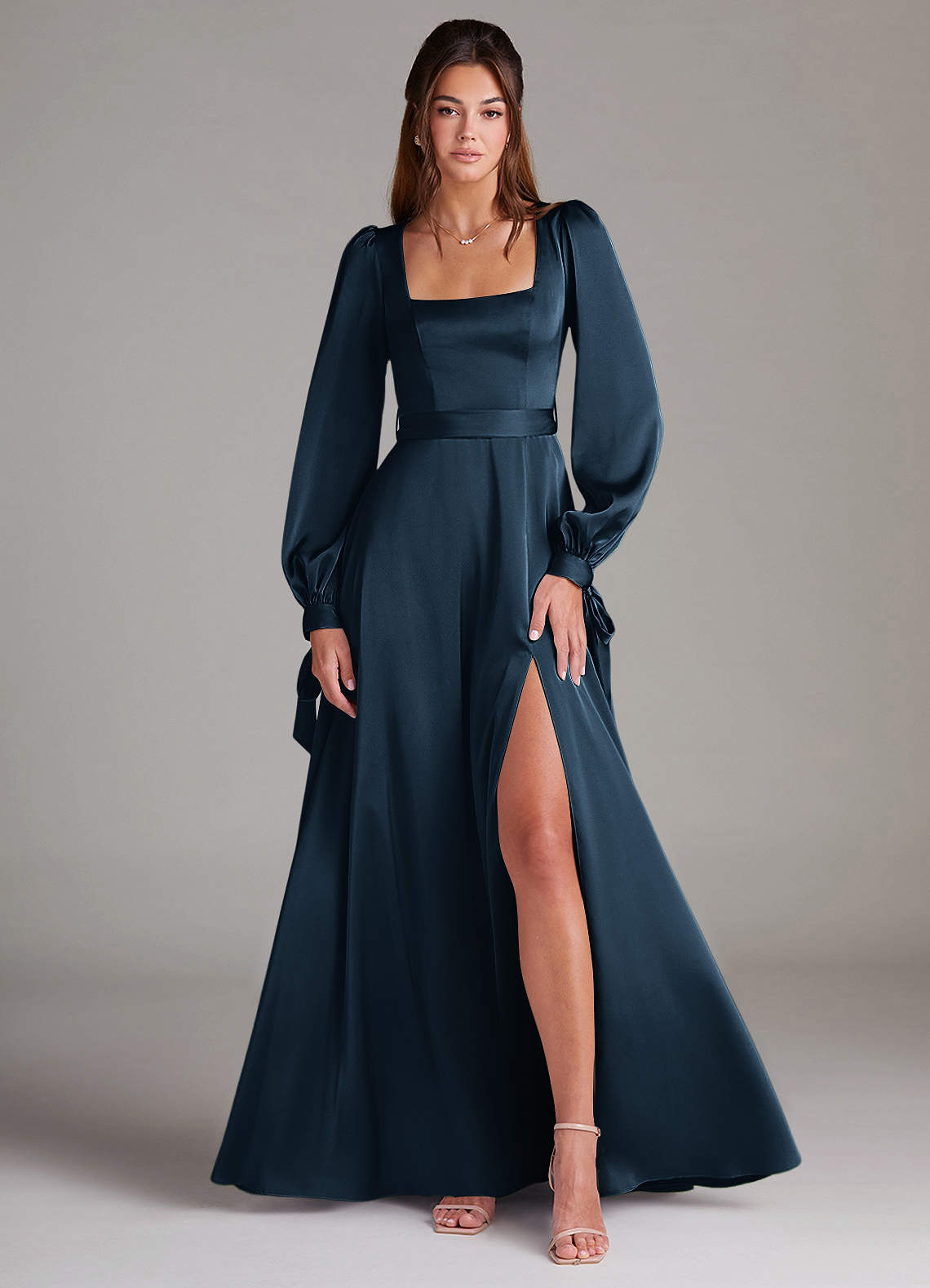 navy bridesmaid dresses long sleeve Azazie A-Line Square Neck Floor-Length Stretch Satin Package Contents published_date:2025-09-12T01:27:40Z Little Red Riding Hood Size:Custom