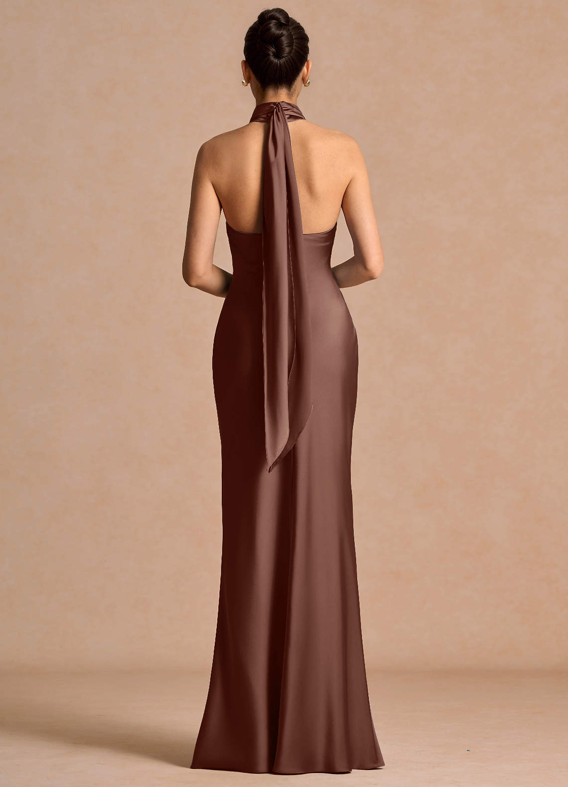 Ysoria Mocha Coco Maxi Dress | Azazie CA