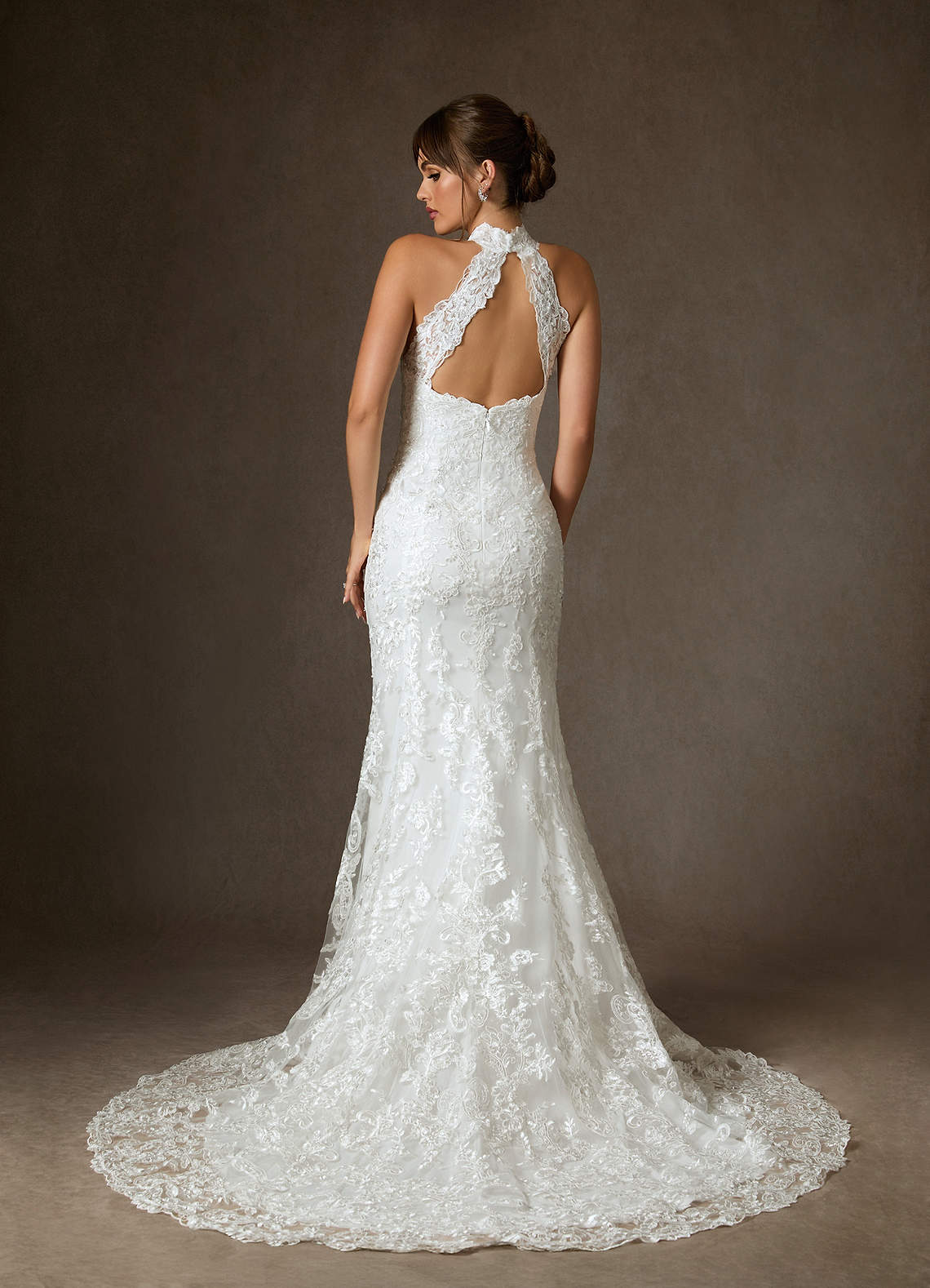 Azazie Eden Wedding Dresses Diamond White Mermaid Lace Dress image1
