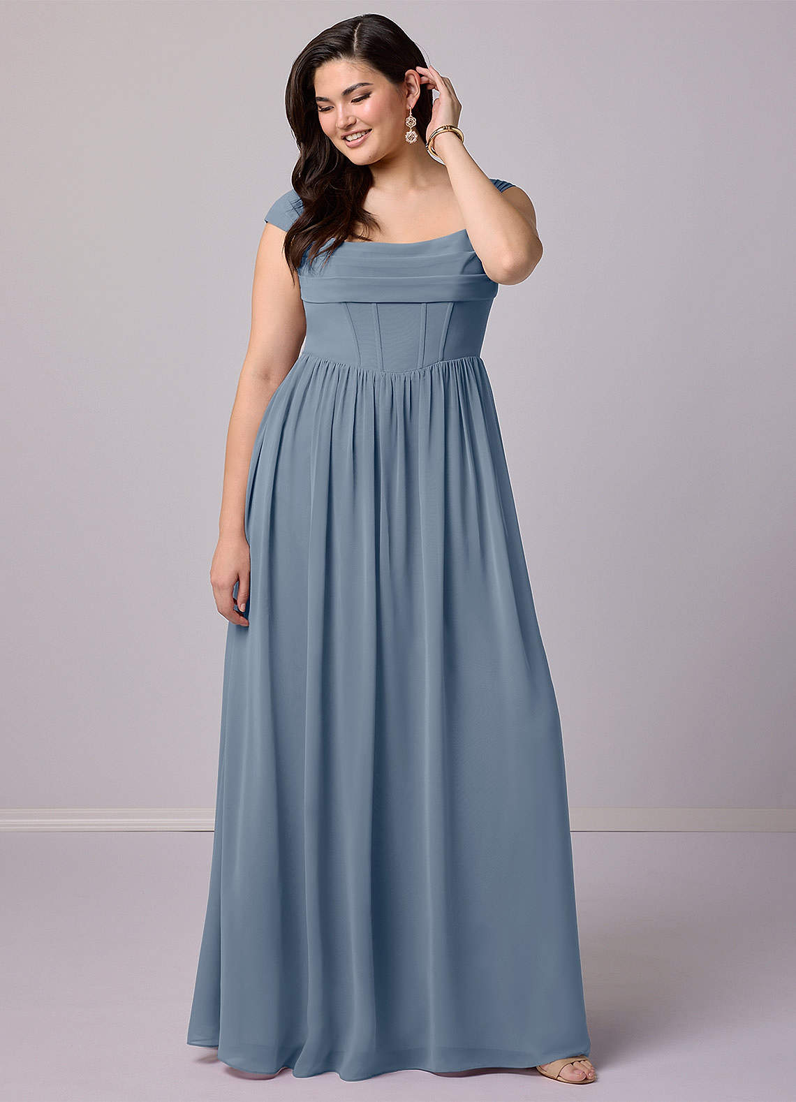 barbie corset dress Barbie  AZAZIE 1036 Ready to Ship Twilight Chiffon Bridesmaid Dresses