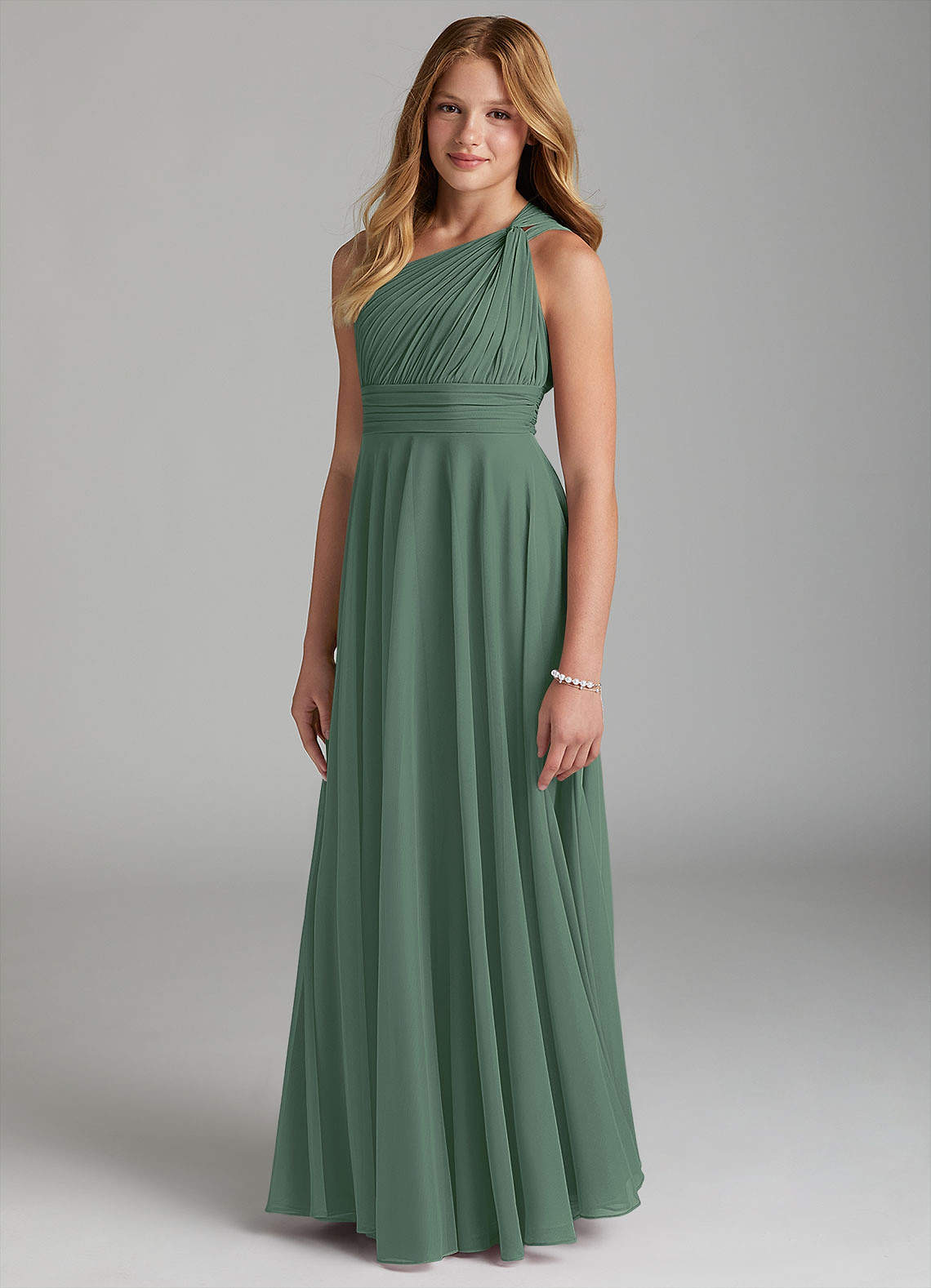 Azazie Charlize Junior Klä av A-Line i Maska image2