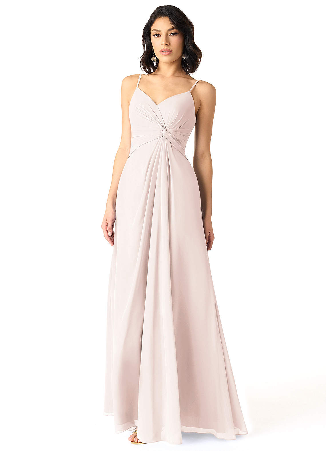 Petal A-Line Chiffon Scoop Neck Sleeveless Floor-Length Bridesmaid Dresses With Appliques