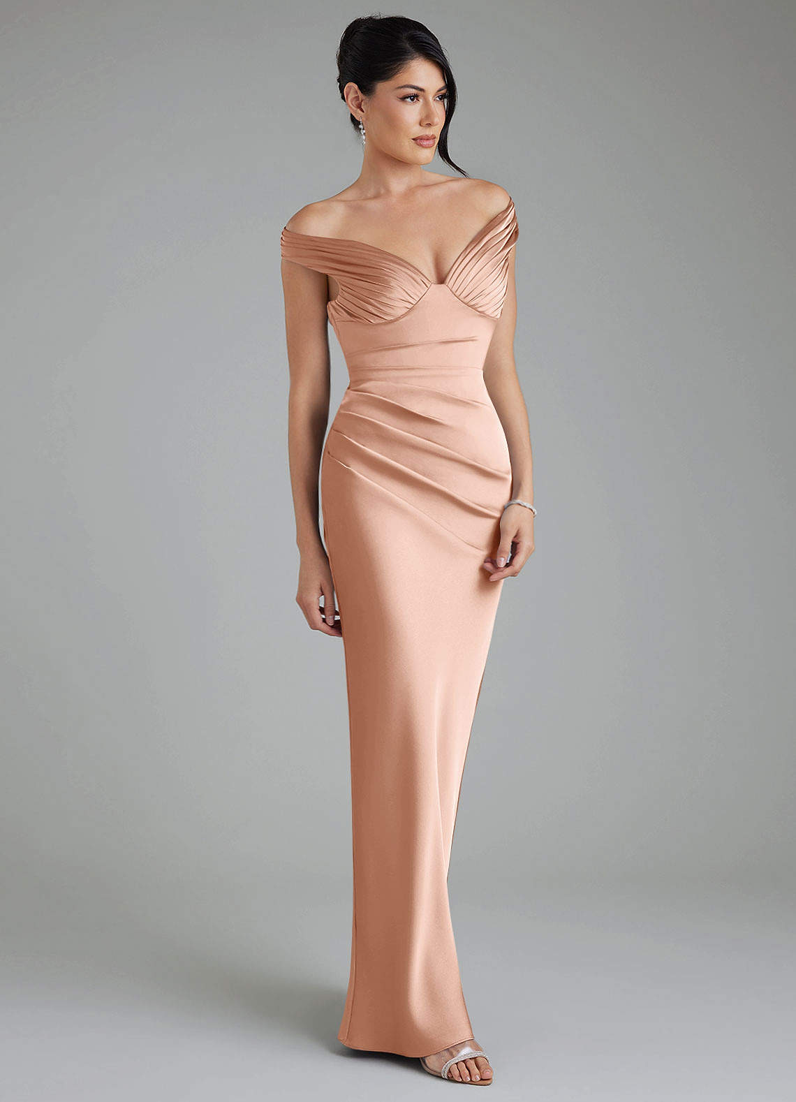 infinity dress rose gold TDY Gold Maxi Infinity Dress