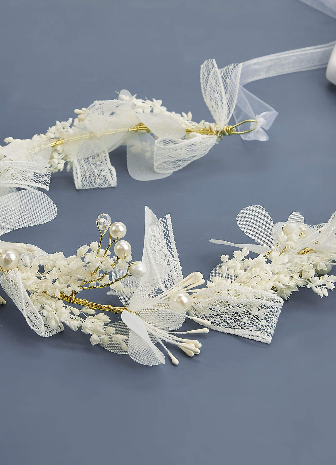 front Calla Lily Flower Girl Headpiece