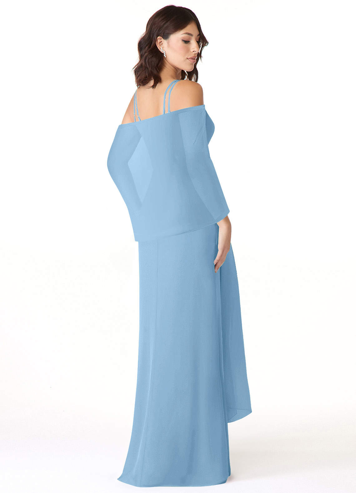 front Azazie Matching Color Chiffon Shawl