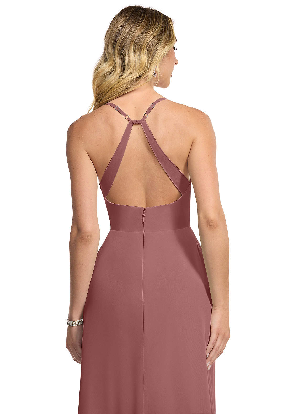 Azazie Davis Desert Rose Chiffon Bridesmaid Dresses