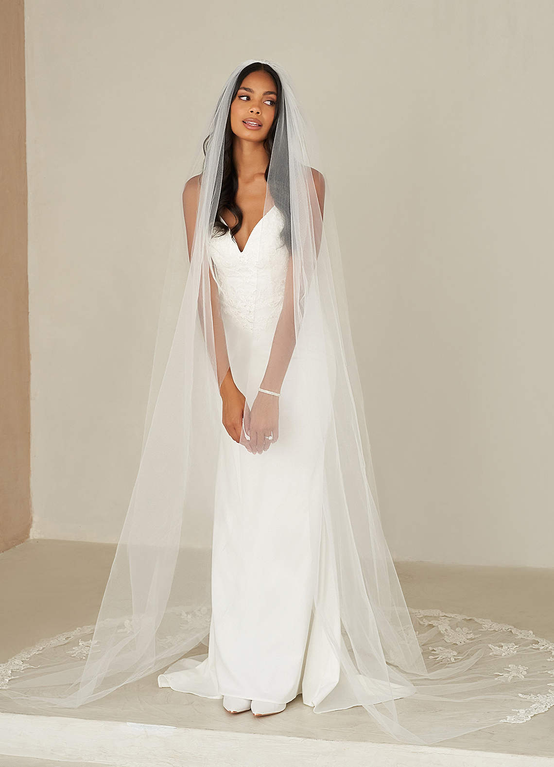 front Charity Lace Cathedral Veil