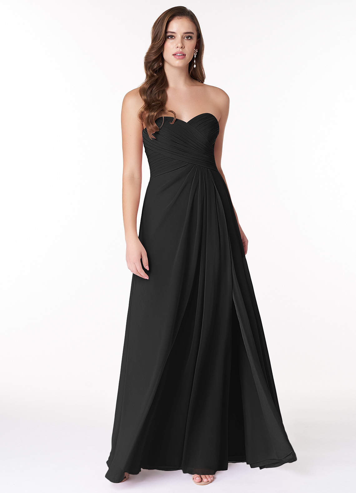 slim fit dress slacks Velvi - Kira Gown with Cut Outs - Black main image 1