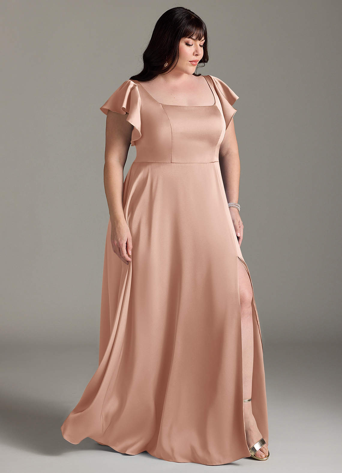green emerald velvet dress Stunning Sheath Blush Pink Silk Satin Long Bridesmaid Dress DM4070202 –  Dressmeet