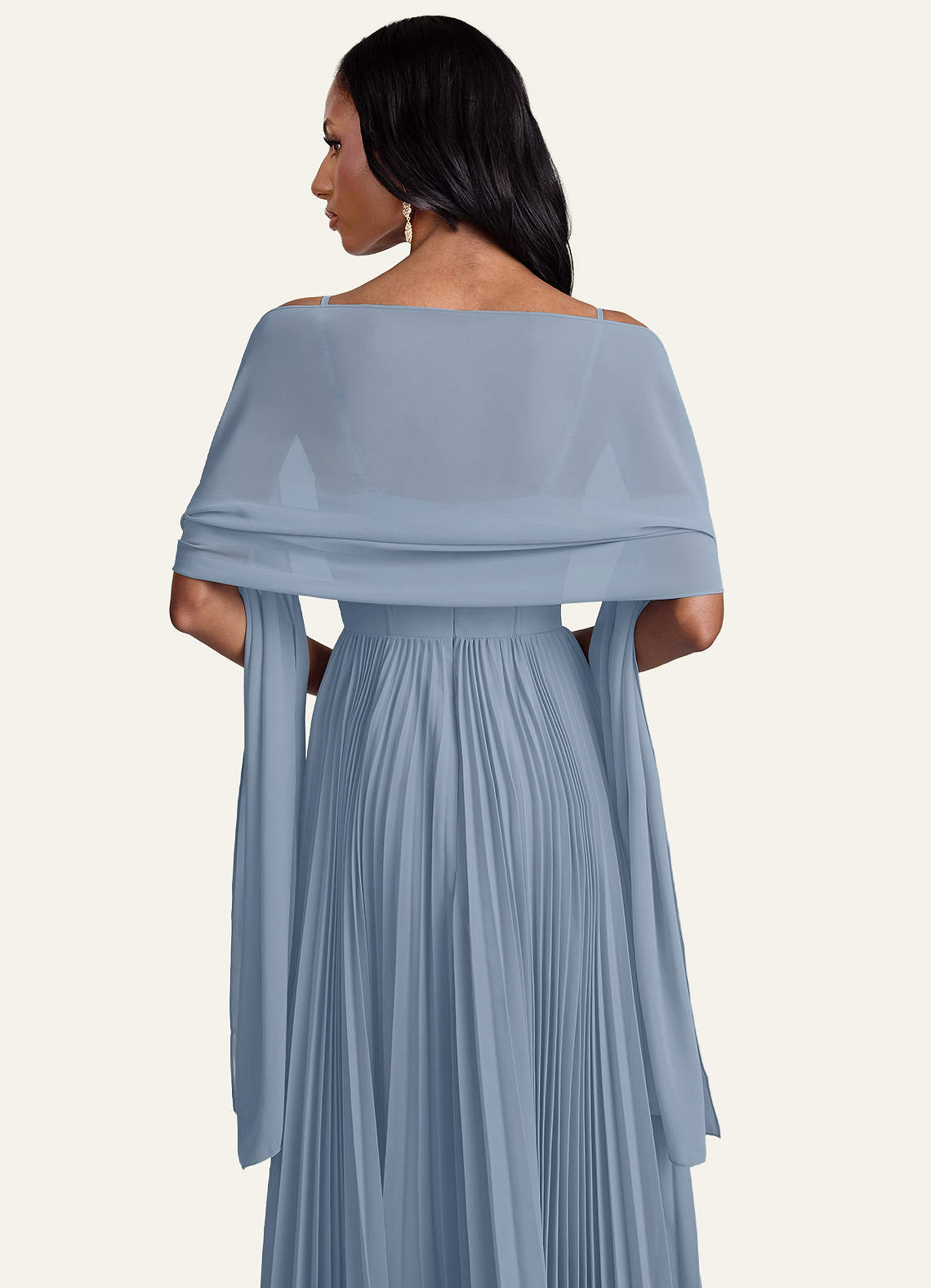 front Azazie Matching Color Ireland Chiffon Shawl