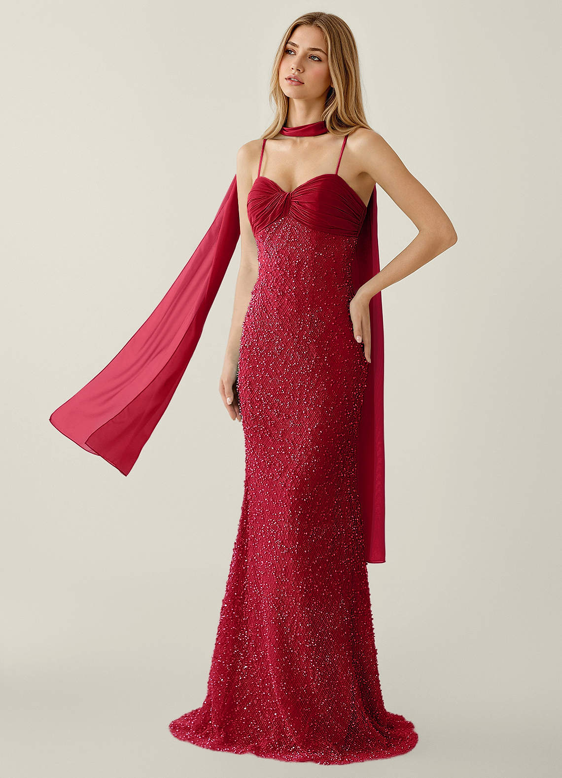 burgundy chiffon prom dress Thalyago Burgundy Beading Lace Satin Faced Chiffon Prom Dress