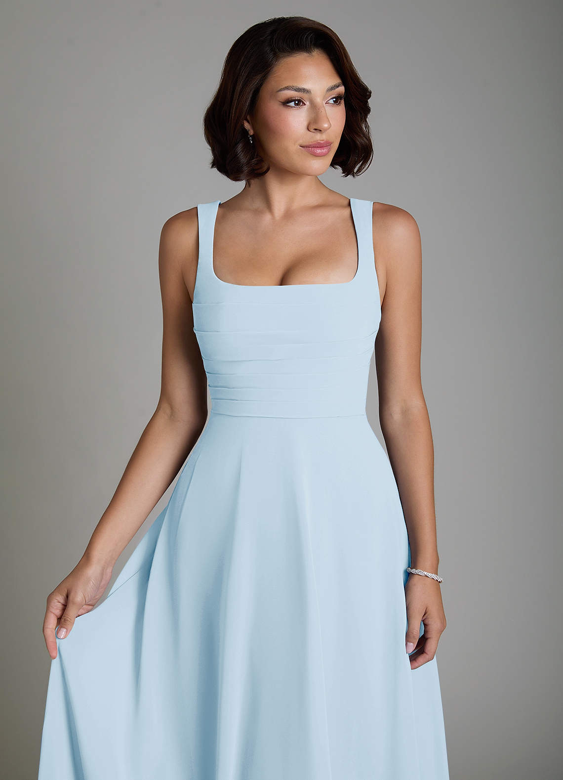 Azazie Azaria Sky Blue Chiffon Bridesmaid Dresses