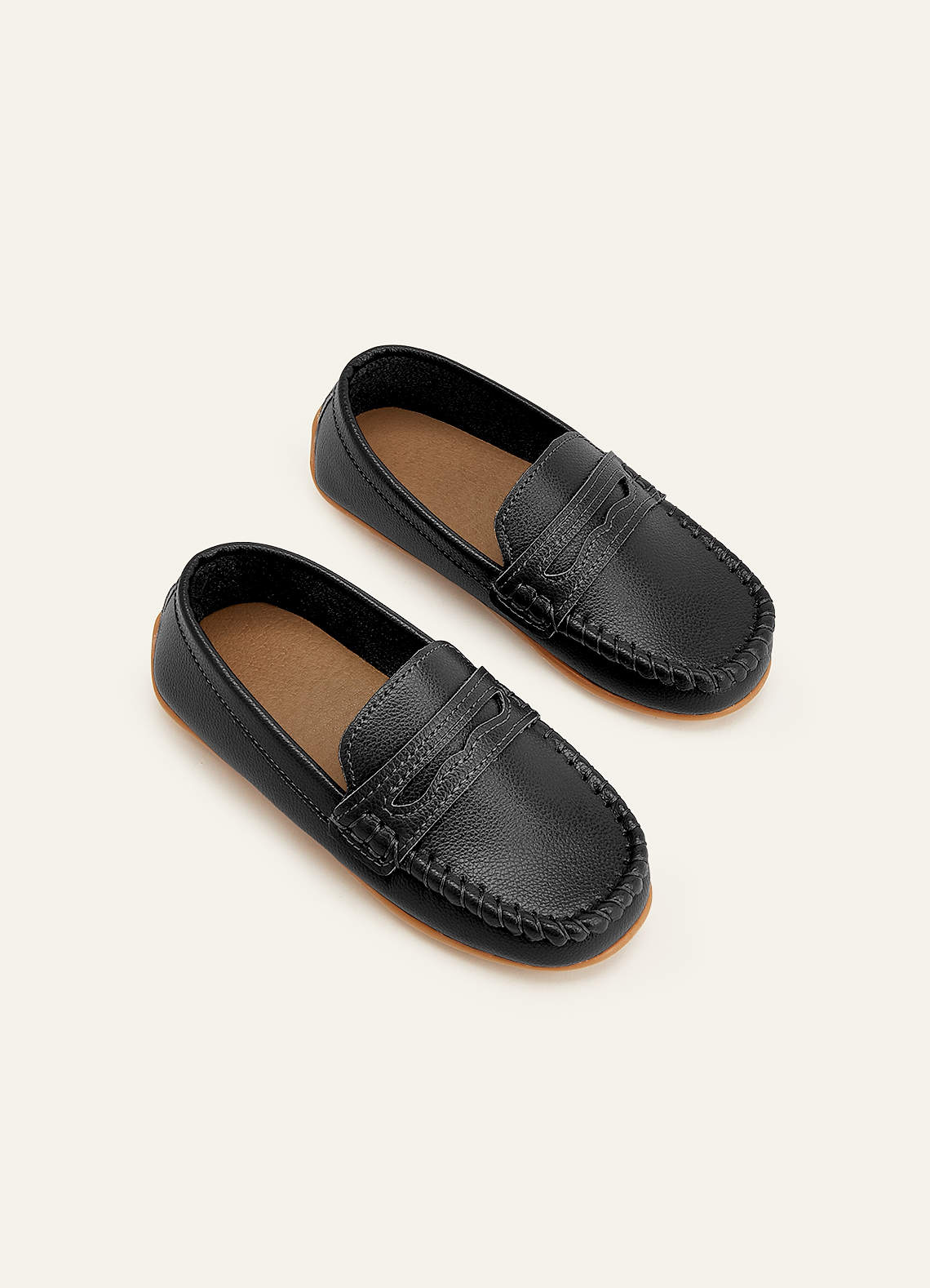 front Classic Kids PU Penny Loafers