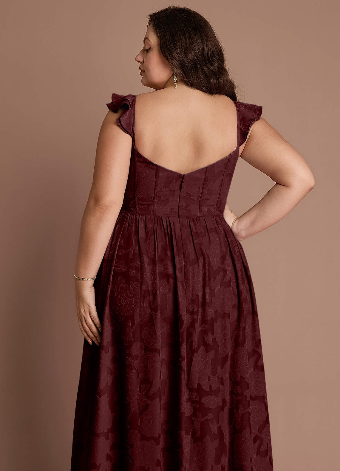 Denisse Wine Corset Maxi Dress image12