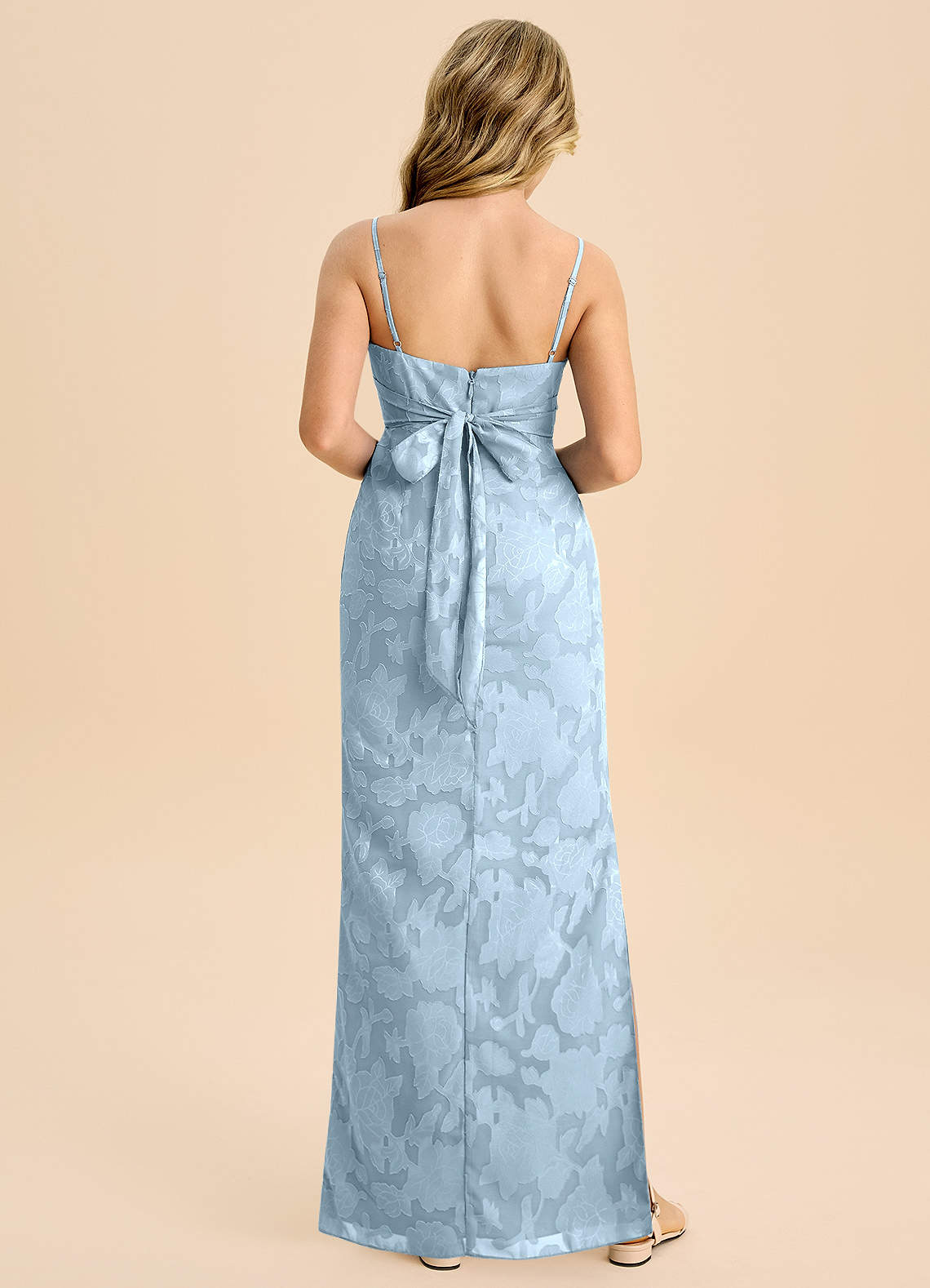 Azazie Mai Junior Klä av Tubklänning i Blommig Utbrändhet Plisserad image1