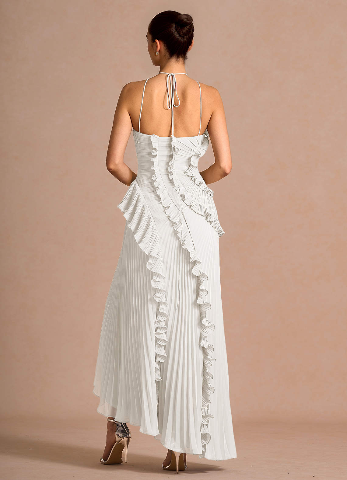 long dress bell sleeves GUNNE SAX for ModCloth Michella Bell Sleeve Boho Maxi Dress Misty Sky / 4X
