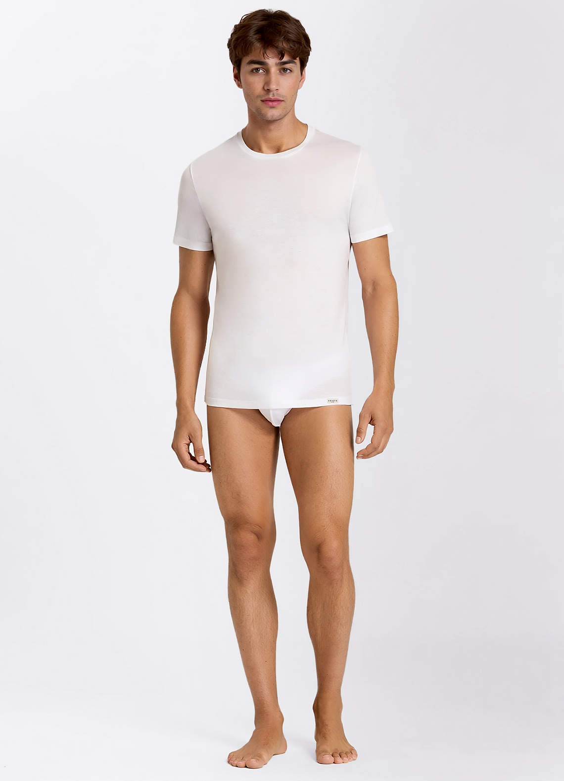 front Arlen White 1-Pack Crew Neck T-shirt