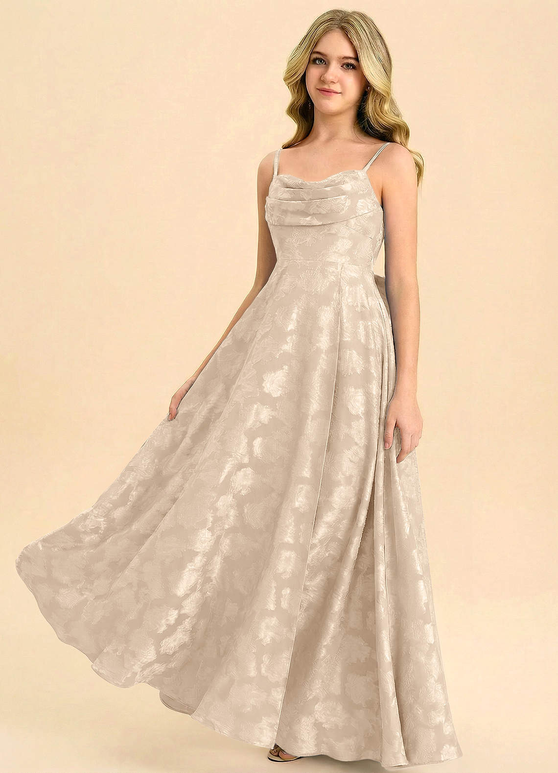 front Azazie Bear Junior Formal Dress