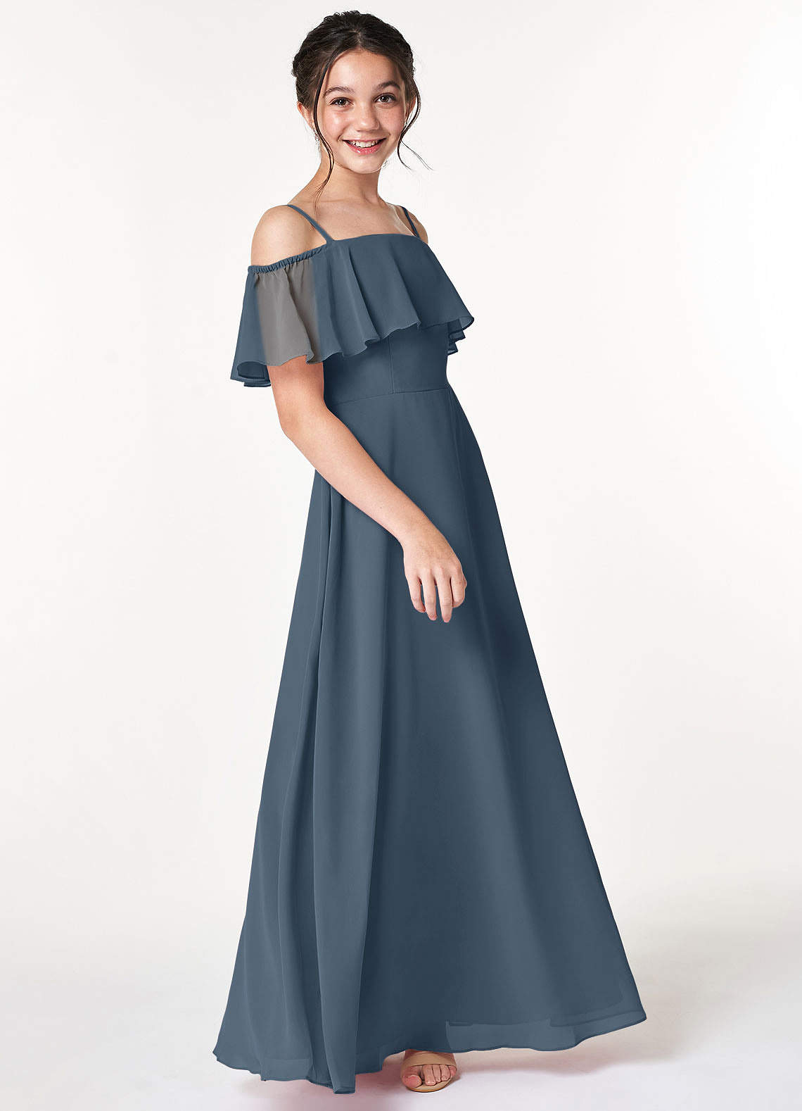 Azazie Maggie Junior Bridesmaid Dress in Neptune | Azazie