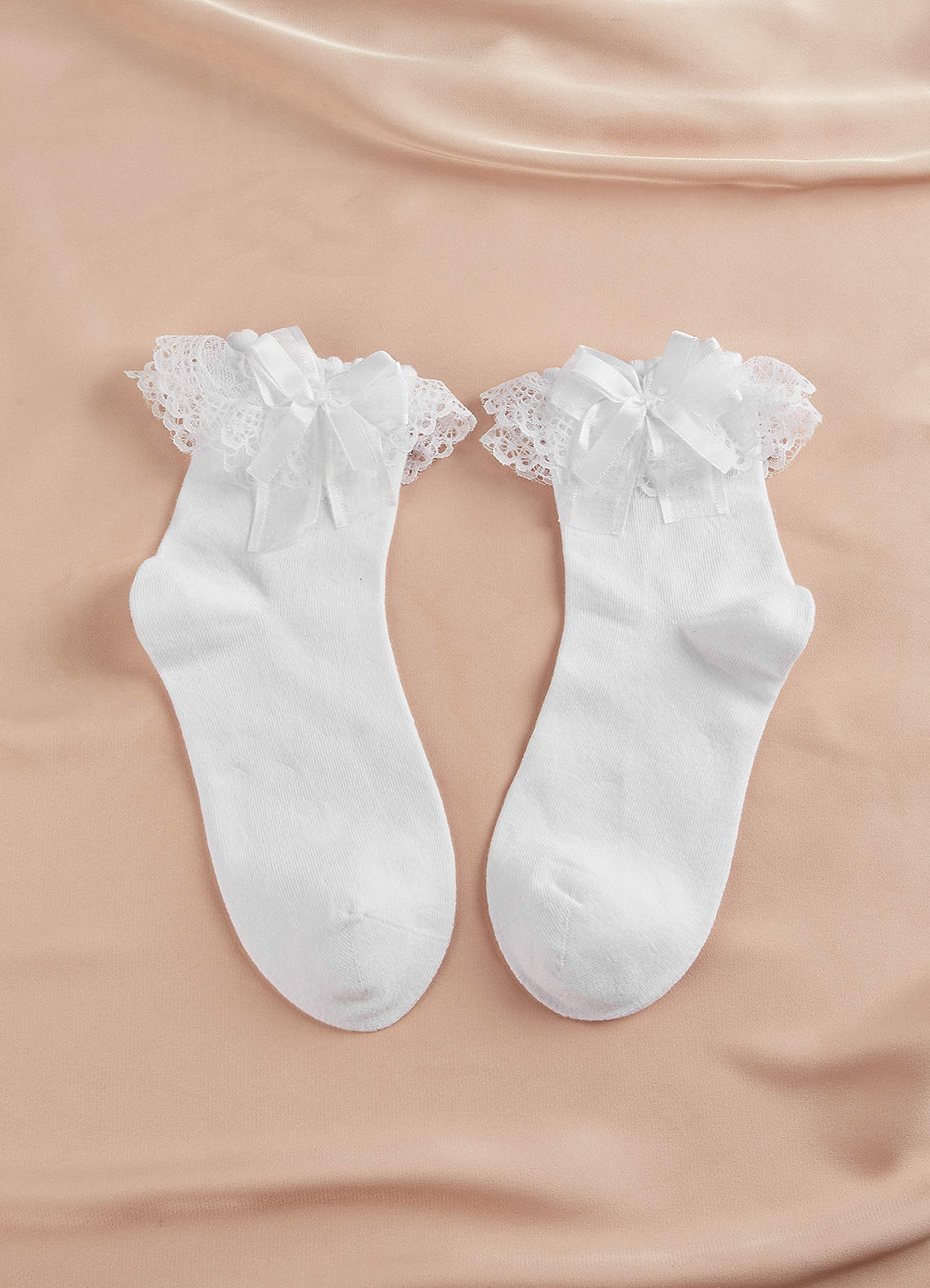 front Lace Ruffle Socks