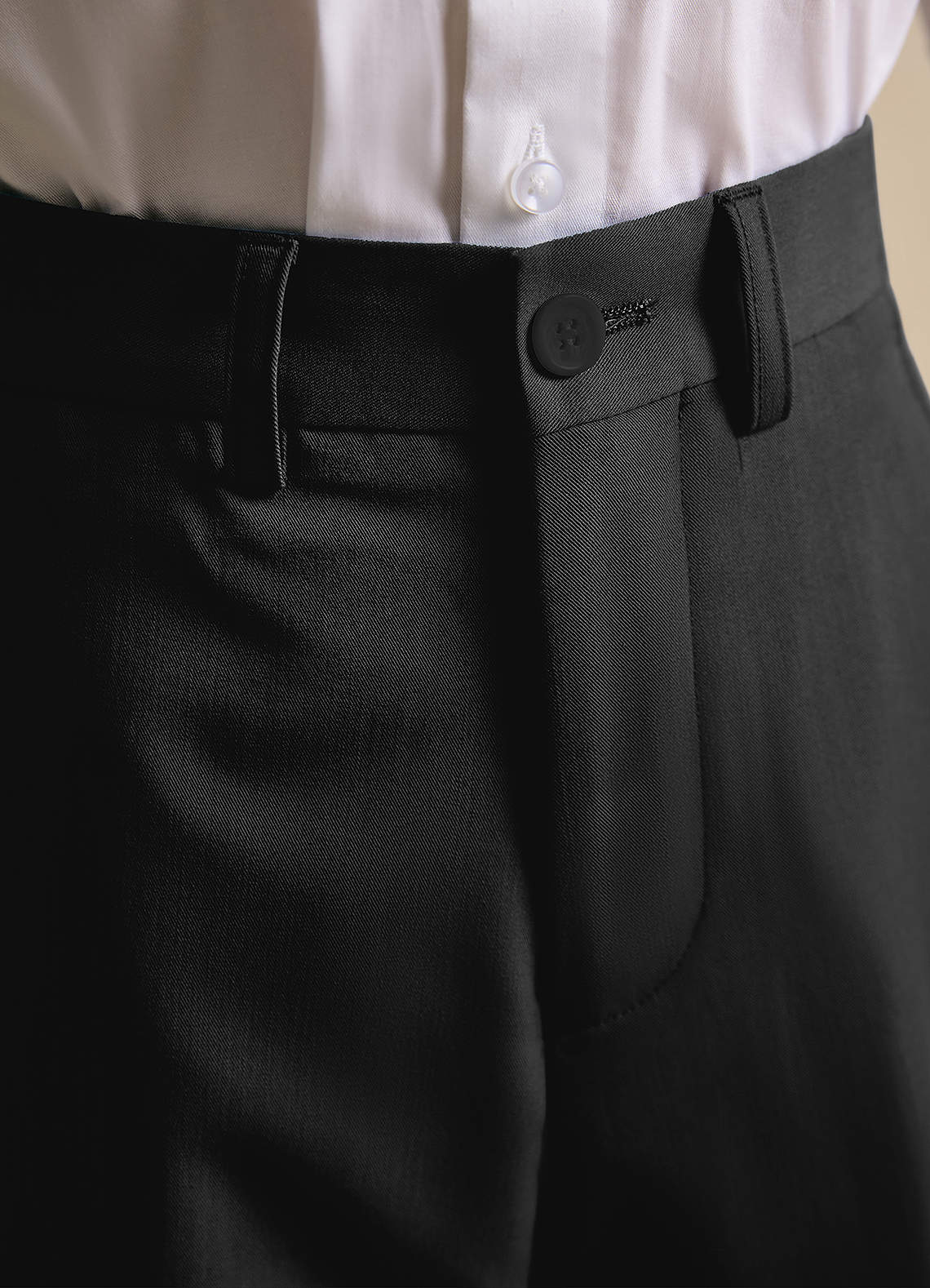 front Oliver Boys Black 3-Piece Suit