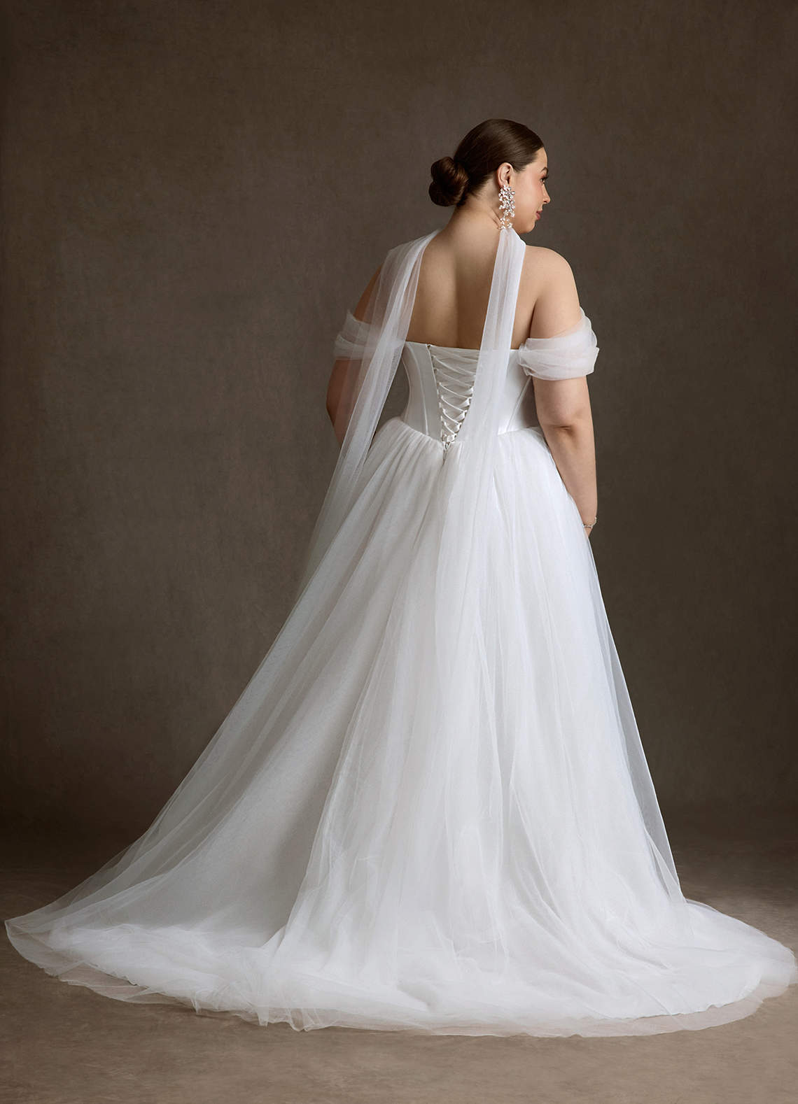 Azazie Adalyn Wedding Dresses Diamond White Ball-Gown Tulle Dress image9