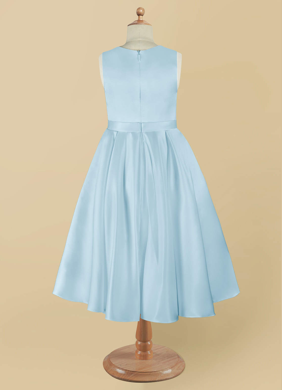 Azazie Coco Sky Blue A-Line Bow Matte Satin Dress | Azazie Azazie Coco Sky Blue A-Line Bow Matte Satin Dress | Azazie