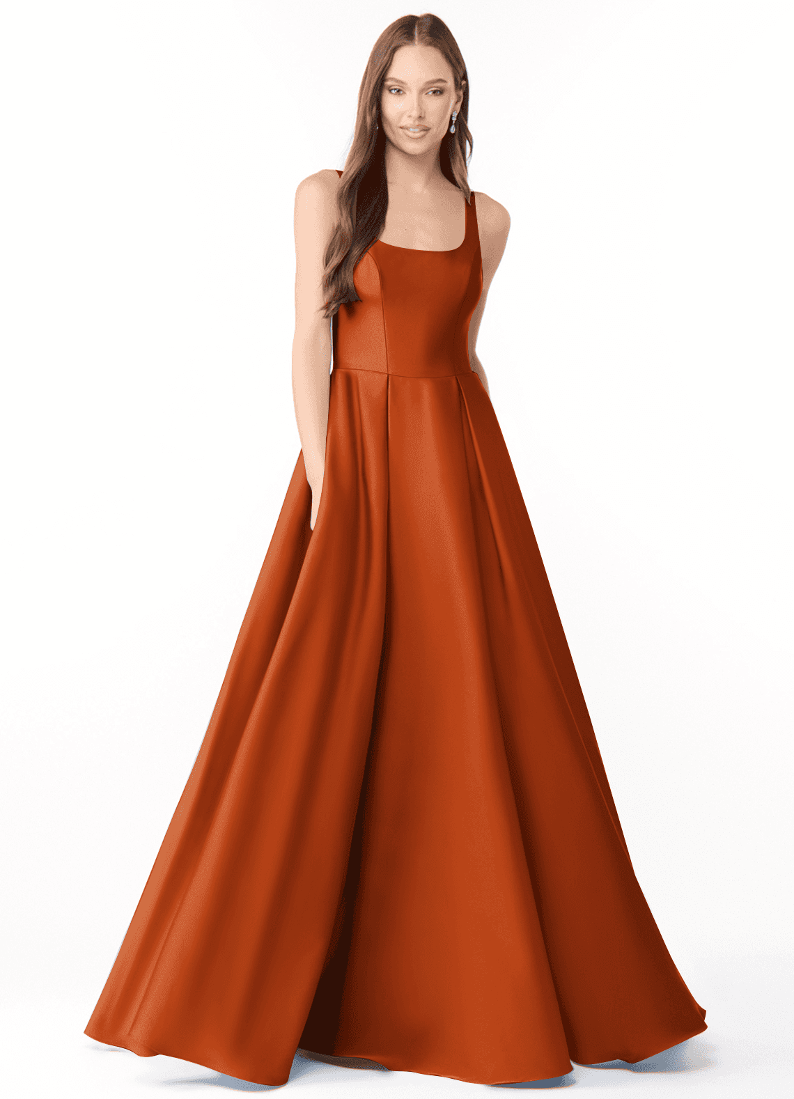 prom dress silk Gorgeous Spaghetti-Straps Dark Green Prom Dress Long With Slit