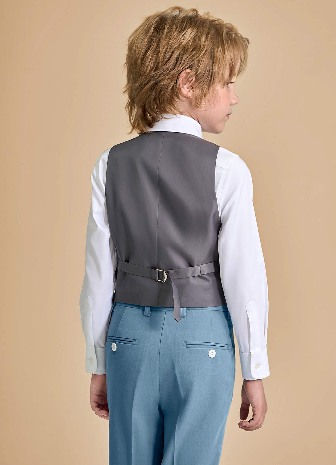 front Oliver Azul Claro Chaleco para niños