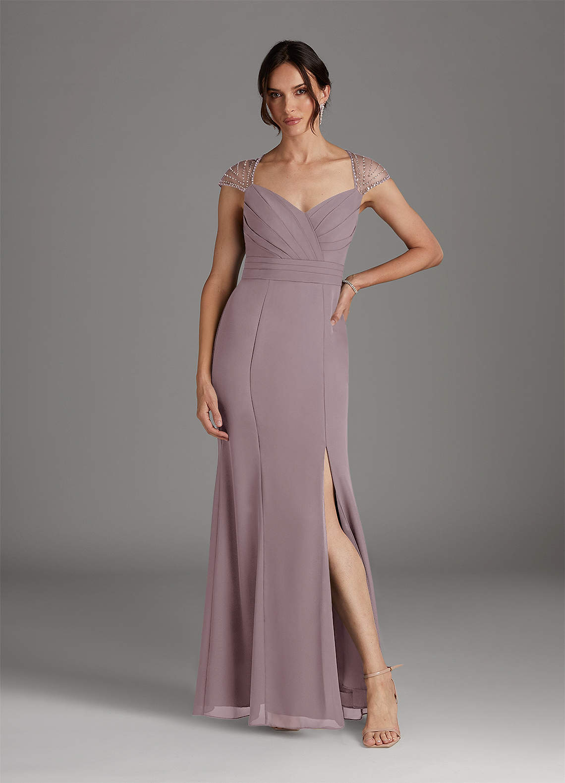 Azazie Blanchett Dusk Mermaid Sequins Chiffon Dress Ready to Ship | Azazie