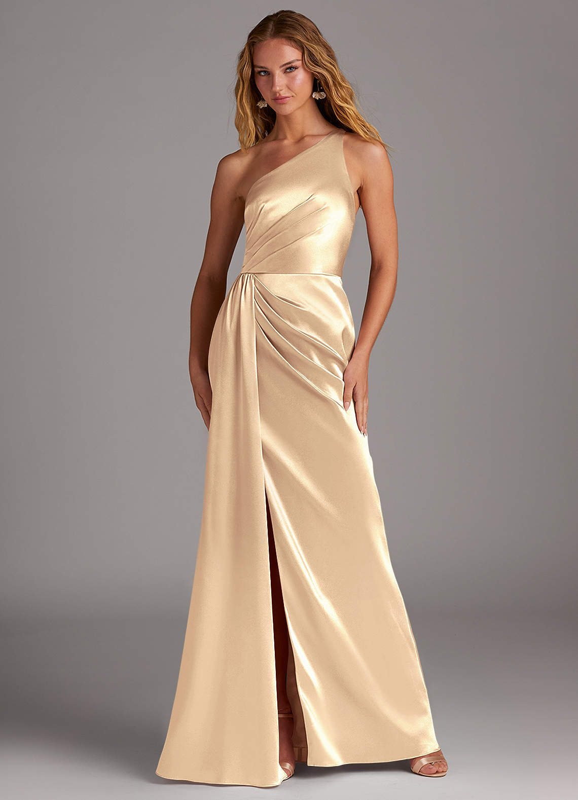 Metallic gold bridesmaid dresses best sale