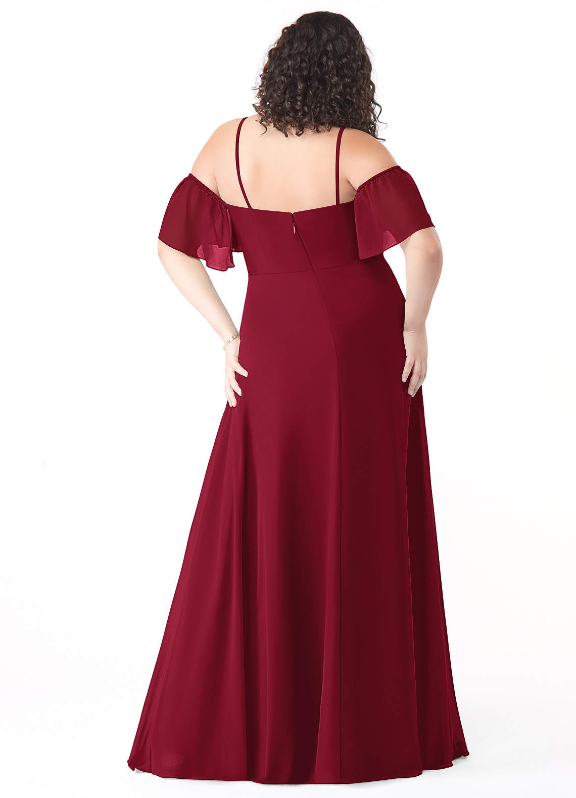 Azazie Sue Burgundy Chiffon Bridesmaid Dresses | Azazie