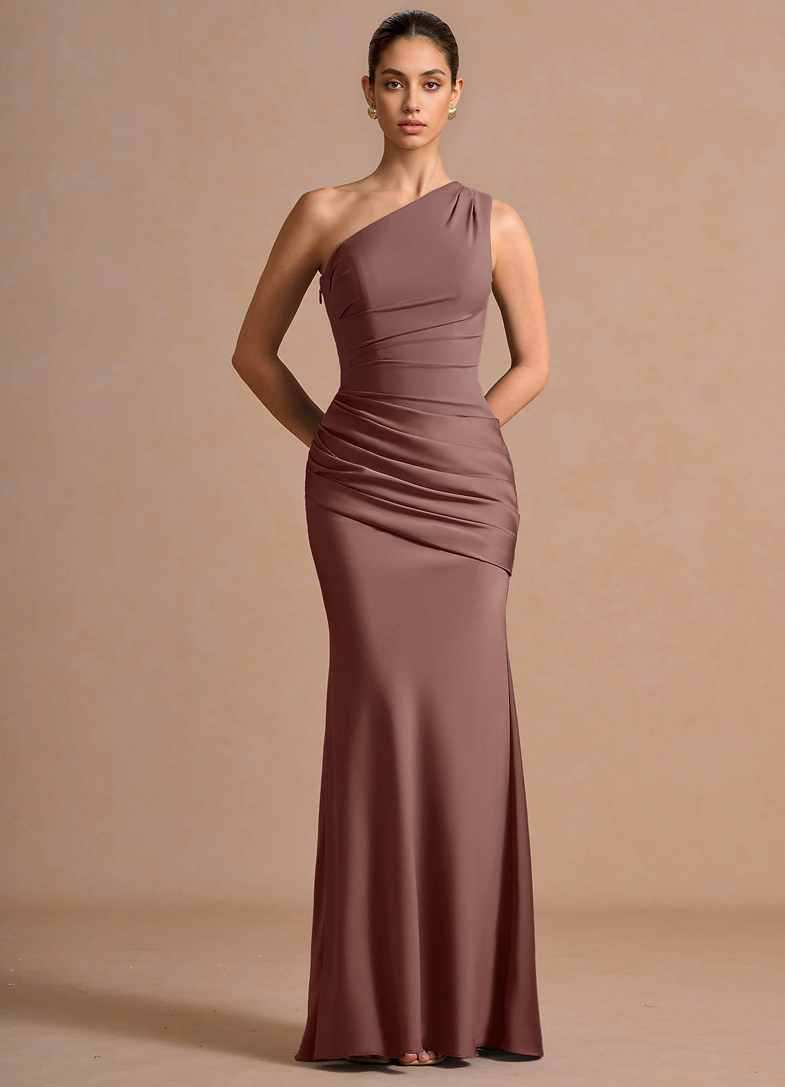 brown coco dress Coco Brown Long Dress - Women's Sleeveless A-Line Lyocell Dress