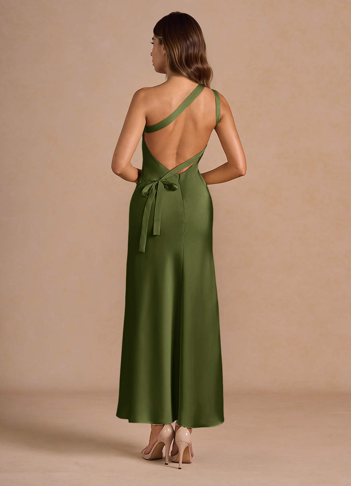 Monroe Olive Green Maxi Dress | Azazie CA
